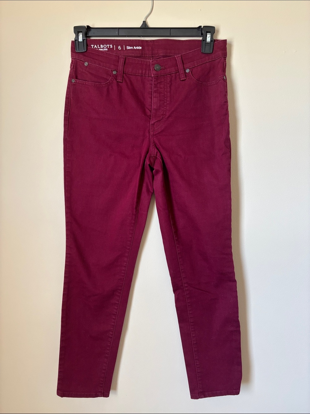 Talbots Slim Ankle Jeans - Wine